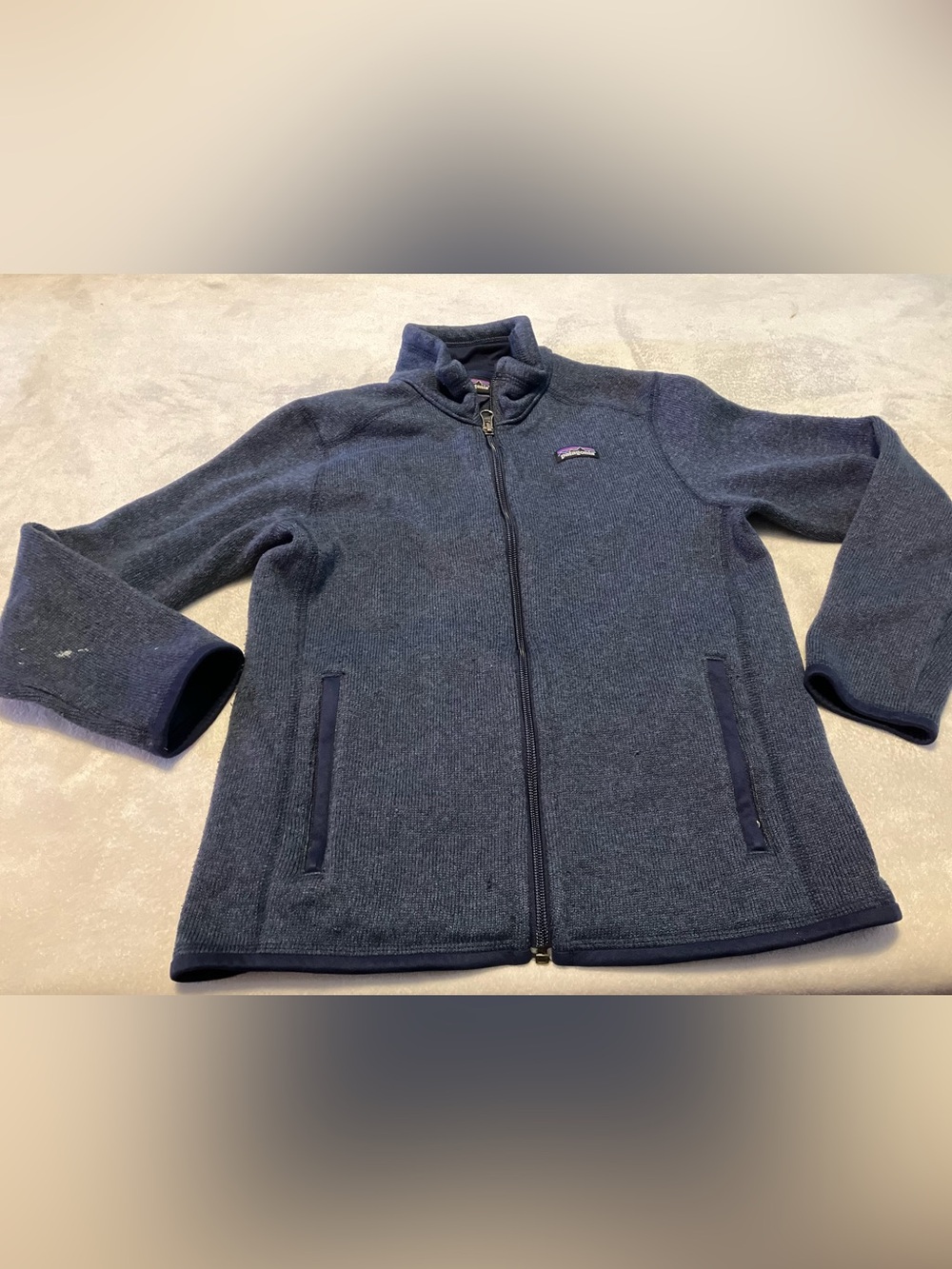 Patagonia Kids Navy Blue Full-Zip Fleece Jacket